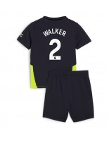 Manchester City Kyle Walker #2 Venkovní dres pro děti 2024-25 Krátký Rukáv (+ trenýrky)